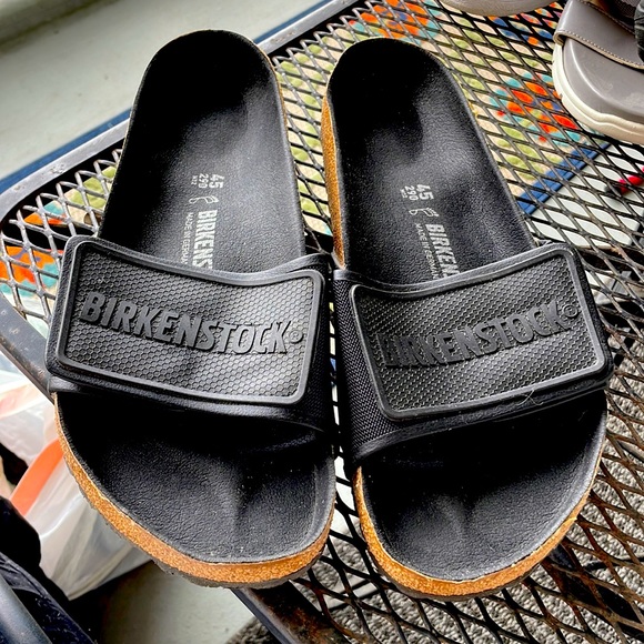 Birkenstock mules, size 12- 12.5 men’s designed in black brand new never worn - Picture 1 of 5